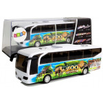 Autobus 22 cm s africkým motívom - biely